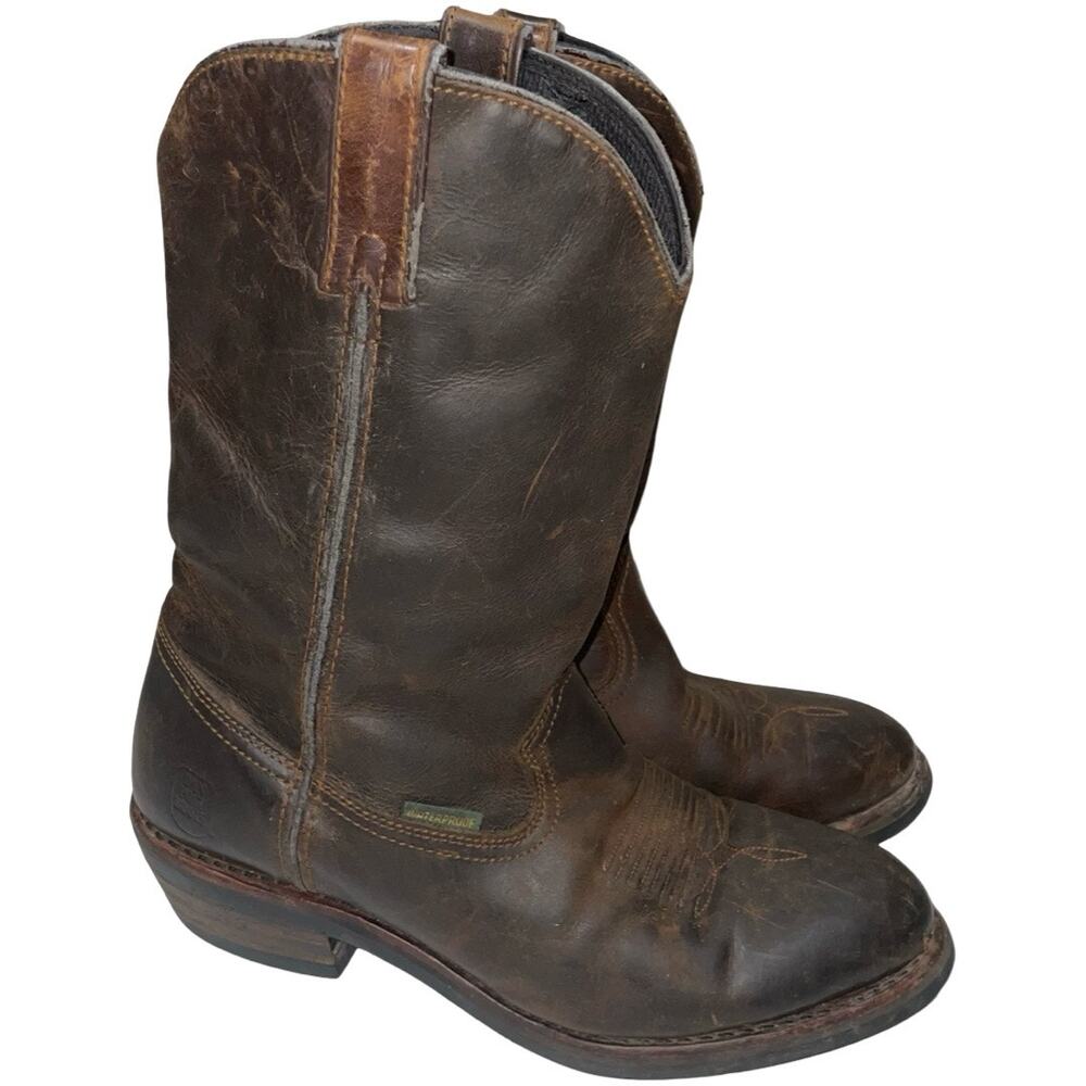 Dan Post Brown Leather Western Work Boots